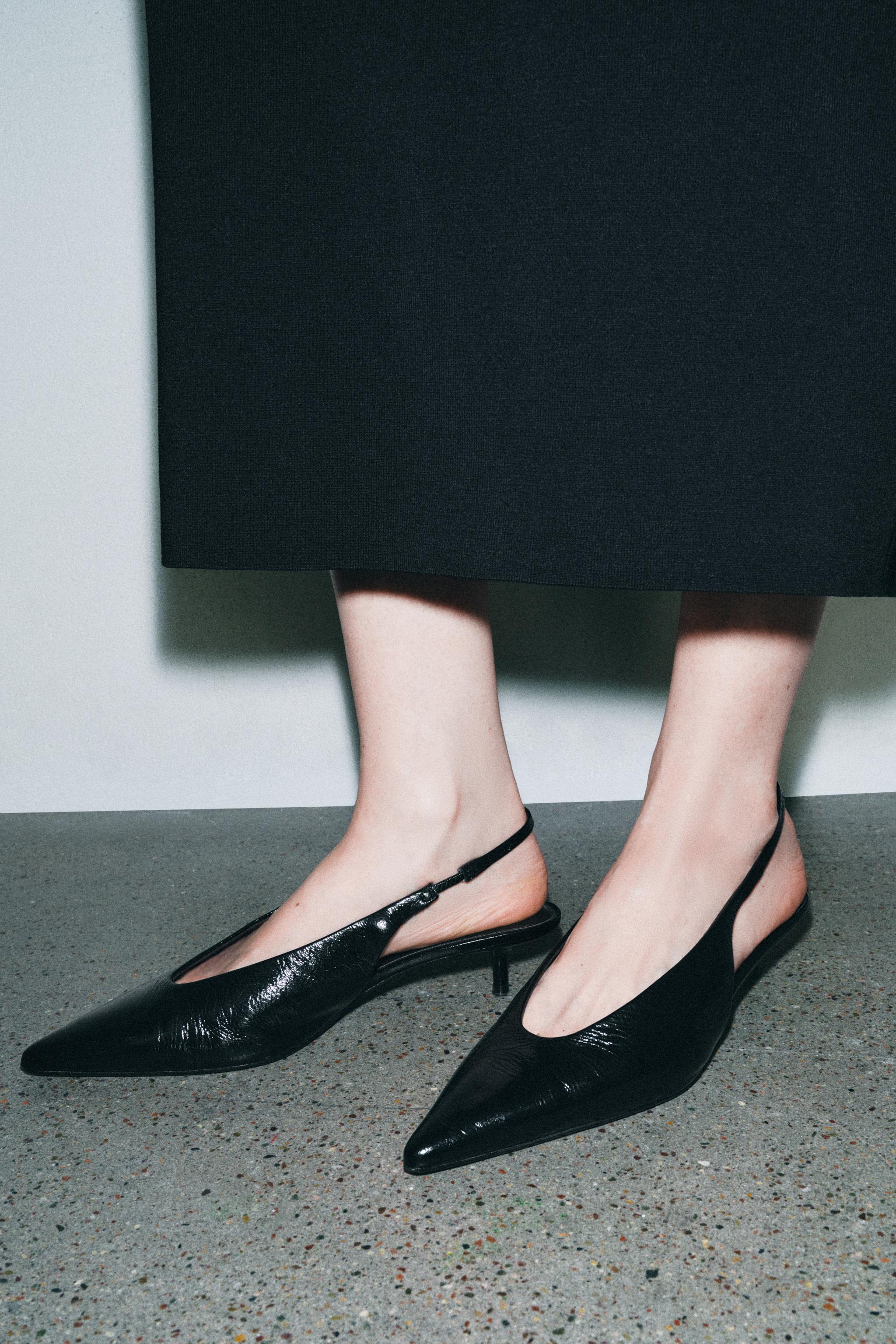 CHAUSSURES À BRIDE ARRIÈRE EN CUIR